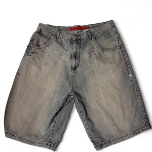 Phat-farm Men's Blue and Grey Shorts